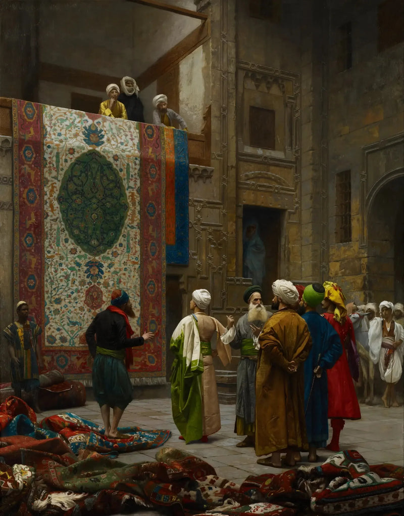 Sprzedawca dywanów w Kairze - Jean-Léon Gérôme