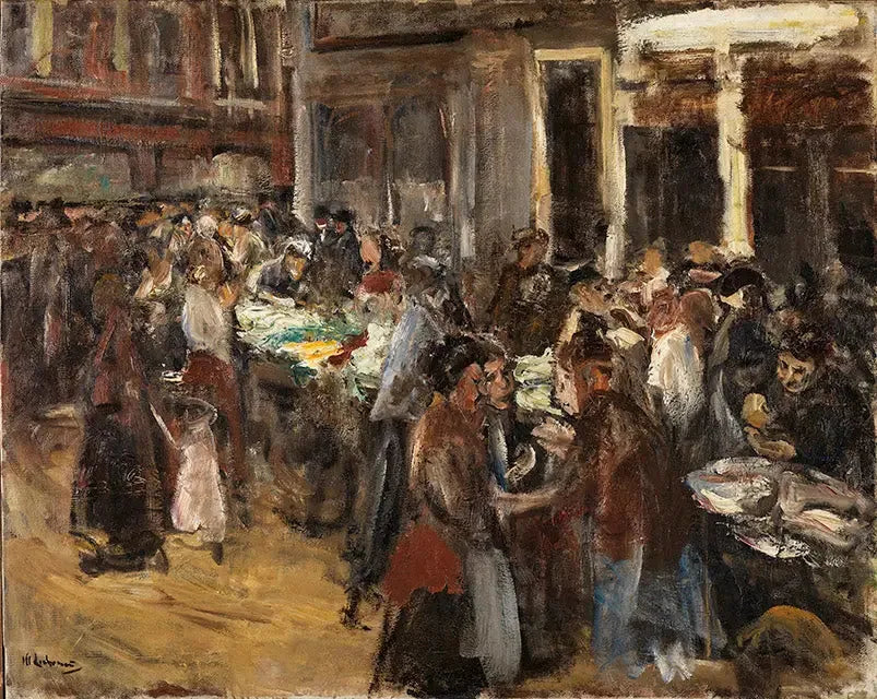 Targ warzywny w Amsterdamie - Max Liebermann
