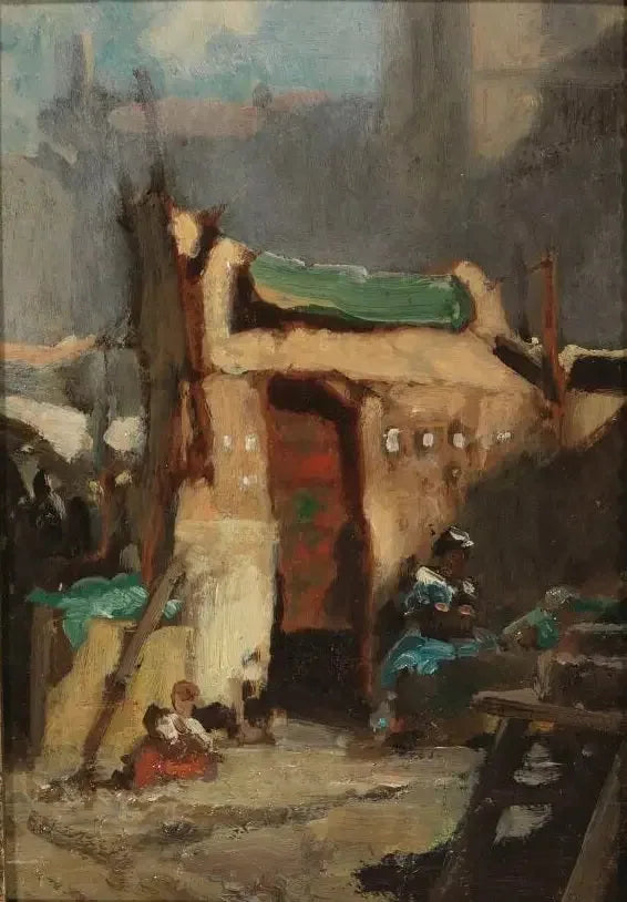 Targowisko staroci w Monachium - Carl Spitzweg