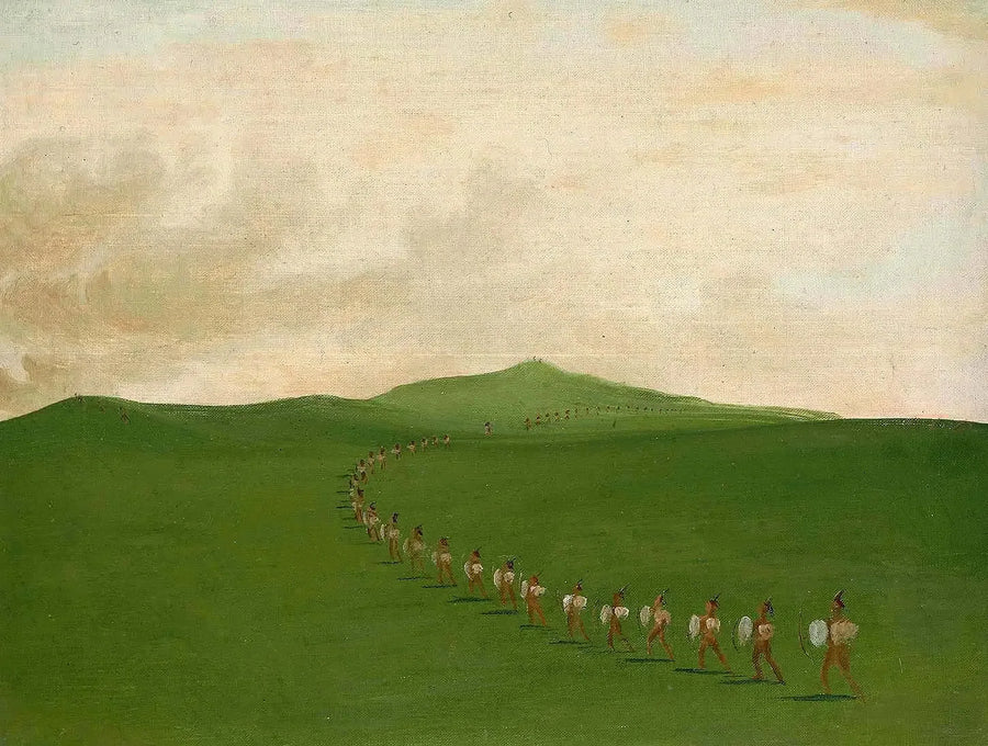 Marsz piechurów w Górnym Missouri - George Catlin