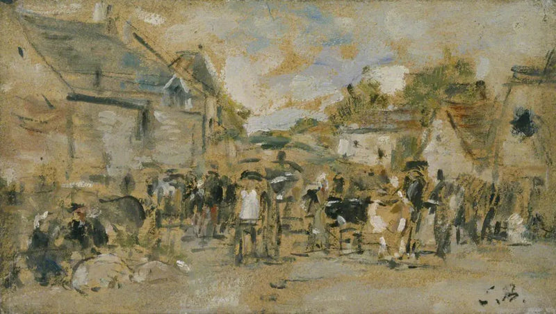 Targ wioski - Eugène Boudin