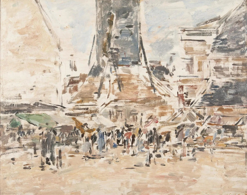 Targ Sainte-Catherine w Honfleur - Eugène Boudin