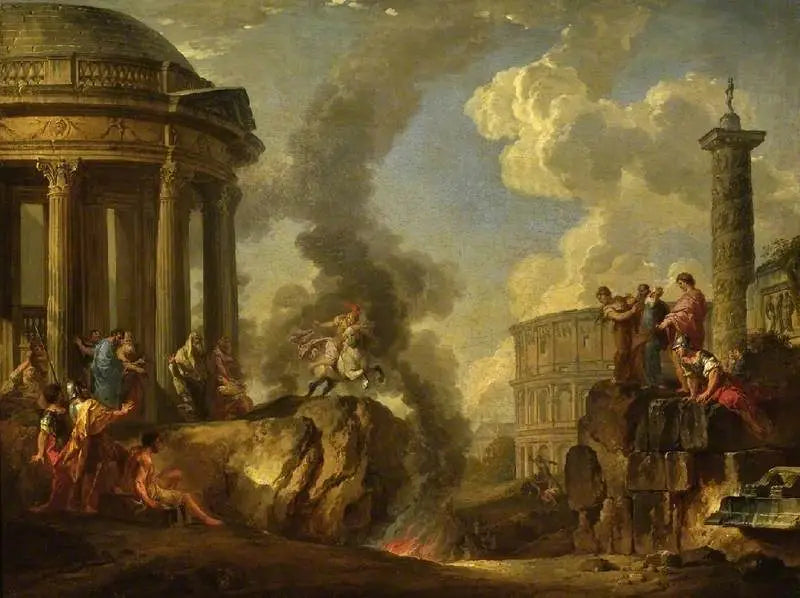 Marcus Curtius skaczący do zatoki - Giovanni Paolo Panini