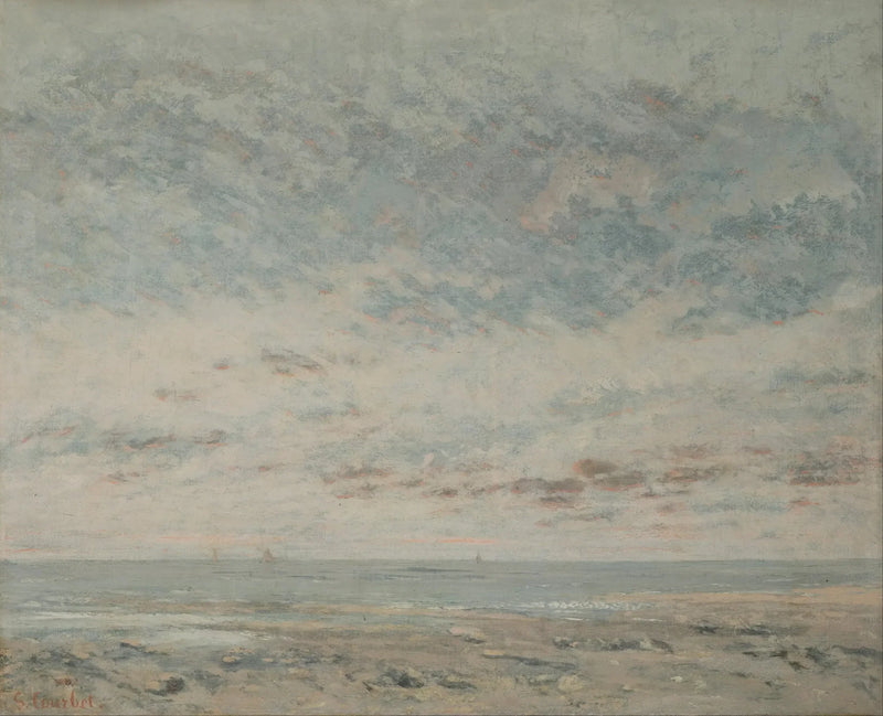 Niski przypływ w Trouville - Gustave Courbet
