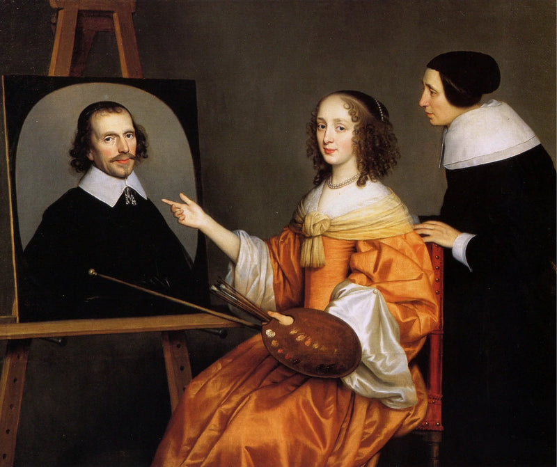 Margareta Maria de Roodere i jej rodzice, Gerard de Roodere i Maria van Putten - Gerrit van Honthorst