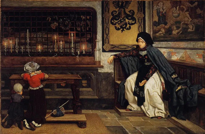 Marguerite w kościele - James Tissot