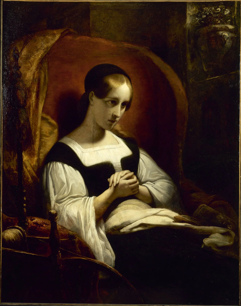 Marguerite przy kołowrotku - Ary Scheffer