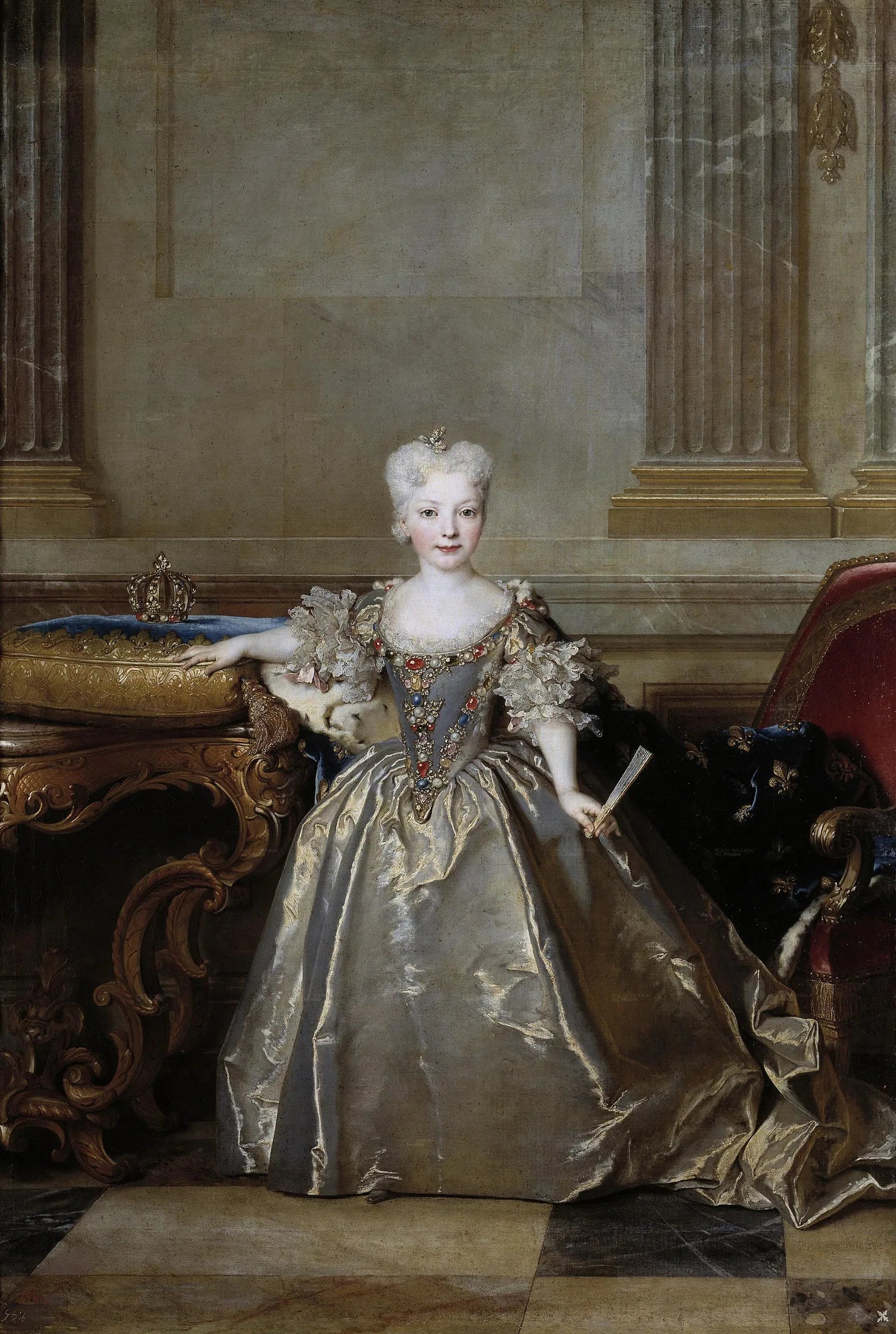 María Ana Victoria de Borbón et Farnesio - Nicolas de Largillière image 1 reproduction de peinture à l’huile
