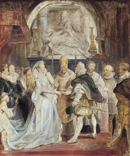 Ślub Henryka IV i Marii Medycejskiej - Peter Paul Rubens