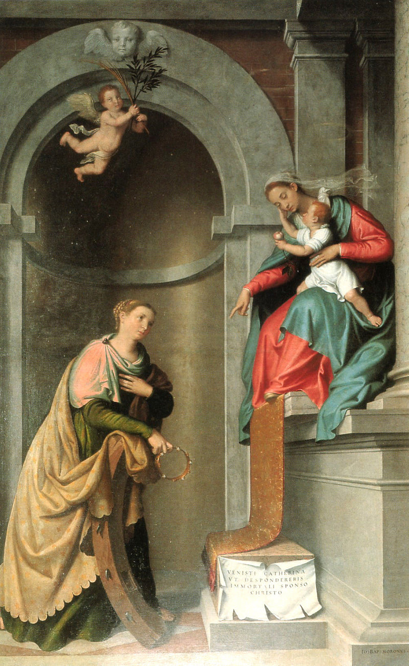Mistyczne małżeństwo świętej Katarzyny Aleksandryjskiej - Giovanni Battista Moroni