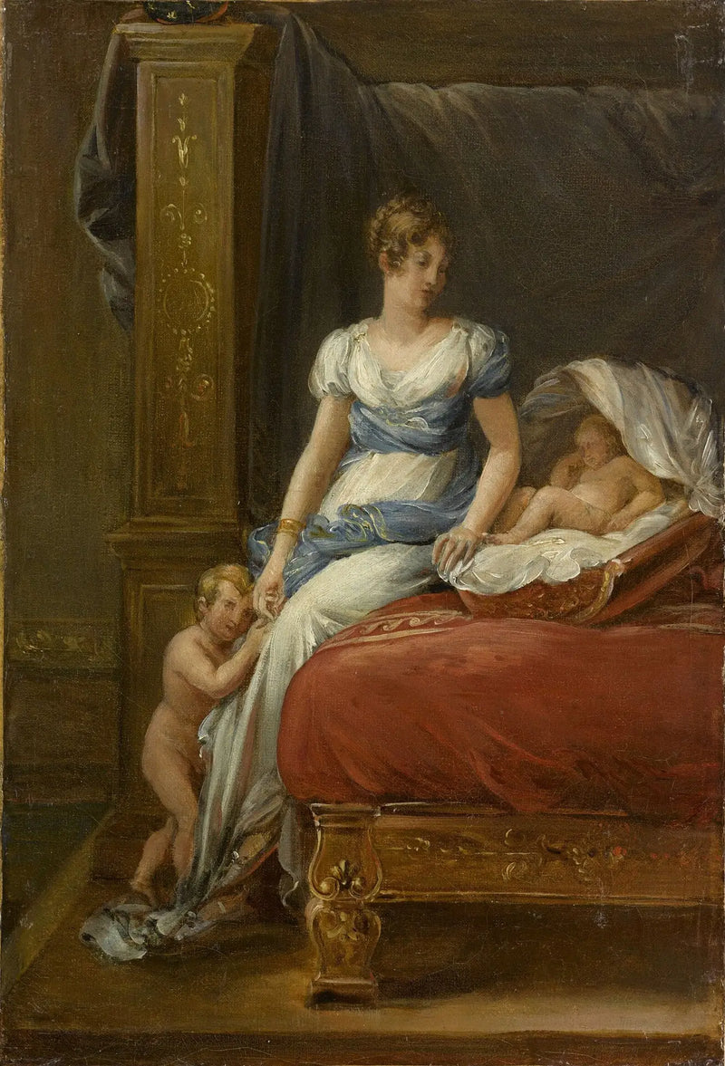 Marie-Annonciade-Caroline Bonaparte, królowa Neapolu i jej dzieci - François Gérard