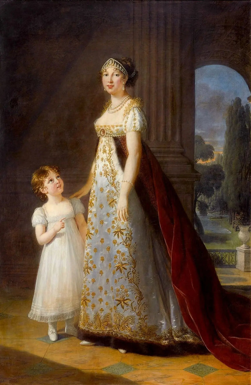 Marie-Annuciade-Caroline Bonaparte, królowa Neapolu, z córką Laetitią-Jozefiną Murat - Élisabeth Vigée Le Brun