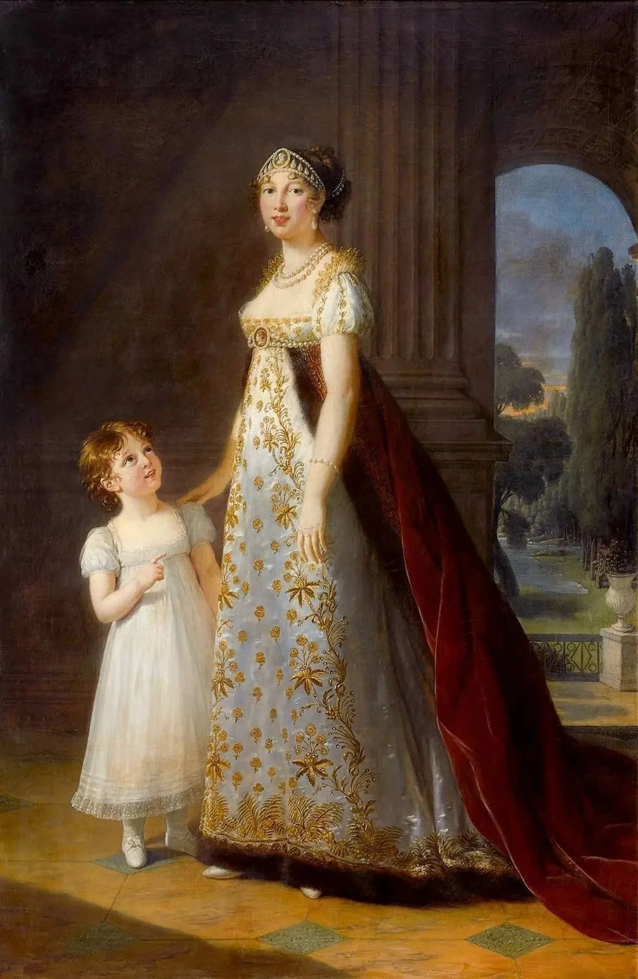 Marie-Annuciade-Caroline Bonaparte, królowa Neapolu, z córką Laetitią-Jozefiną Murat - Élisabeth Vigée Le Brun