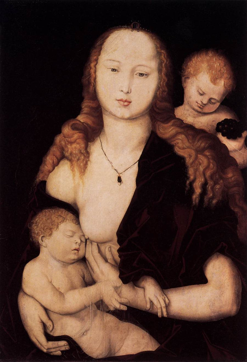 Maria z Dzieciątkiem Jezus i aniołem - Hans Baldung Grien