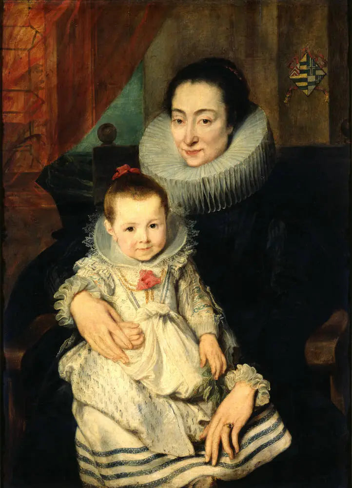 Marie Clarisse (?), żona Jana Woveriusa, z ich córką - Antoine van Dyck