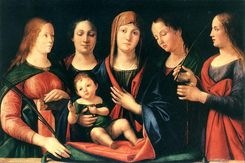 Maria i Dzieciątko z świętą Marią Magdaleną i świętą Katarzyną - Alvise Vivarini