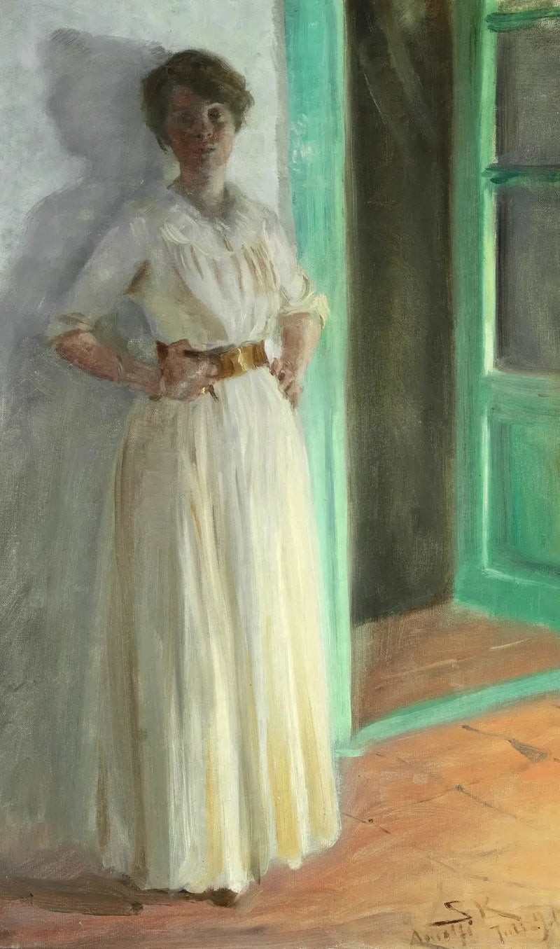 Marie Krøyer. Portret pełnometrażowy. Wieczór przy świetle latarni na tarasie. - Peder Severin Krøyer