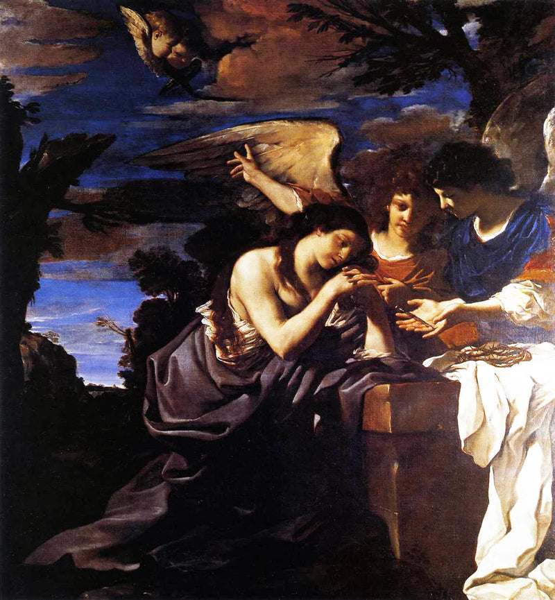 Maria Magdalena z dwoma aniołami - Guercino