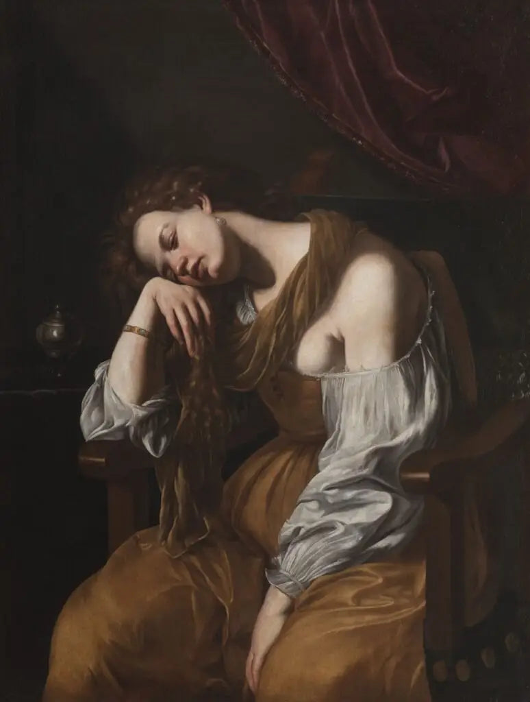 Maria Magdalena w melancholii - Artemisia Gentileschi