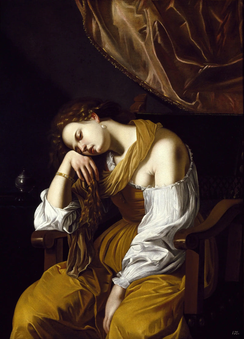 Maria Magdalena w melancholii - Artemisia Gentileschi