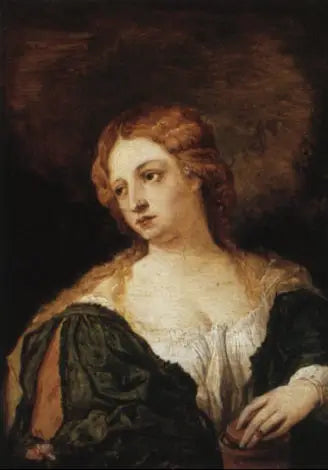 Maria Magdalena w zielonej sukni - David Teniers Młodszy