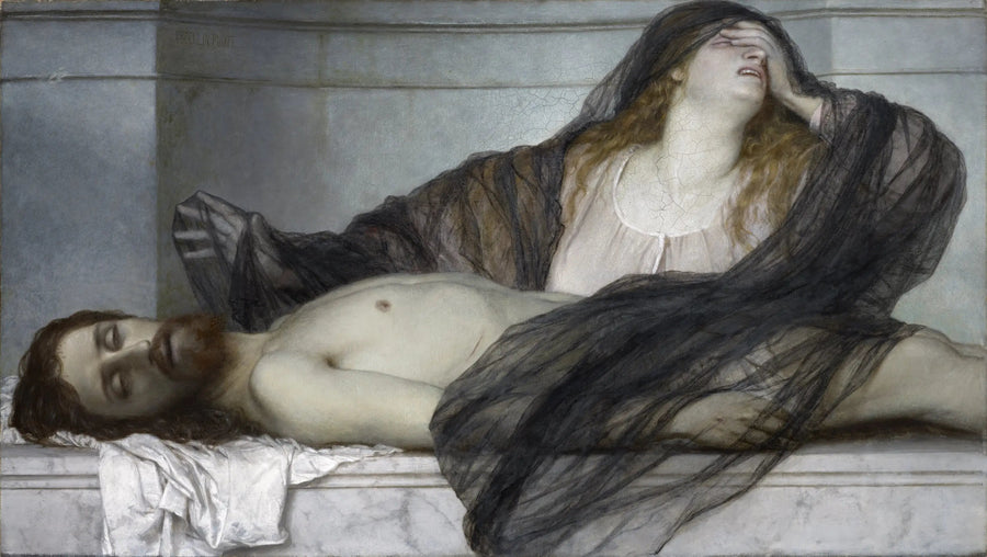 Maria Magdalena płacząca nad martwym Chrystusem - Arnold Böcklin