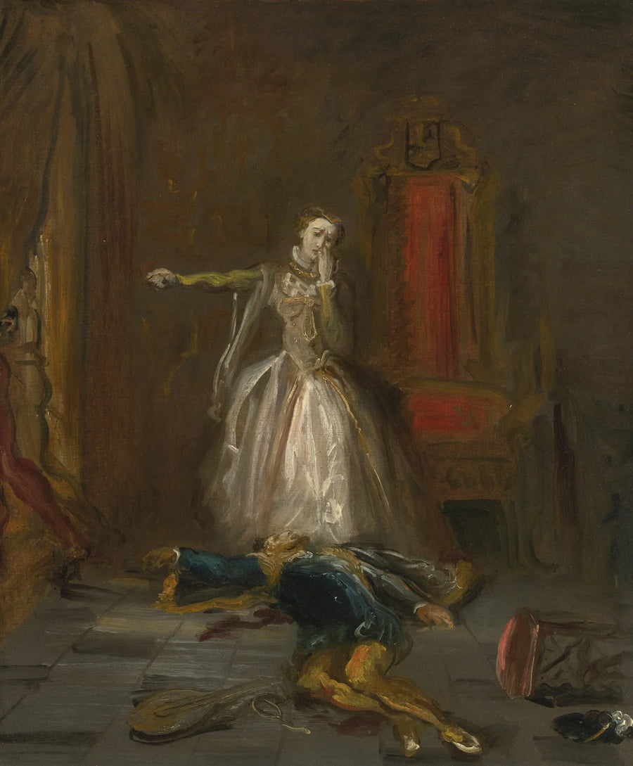 Marie Stuart przysięgająca zemstę - Théodore Chassériau
