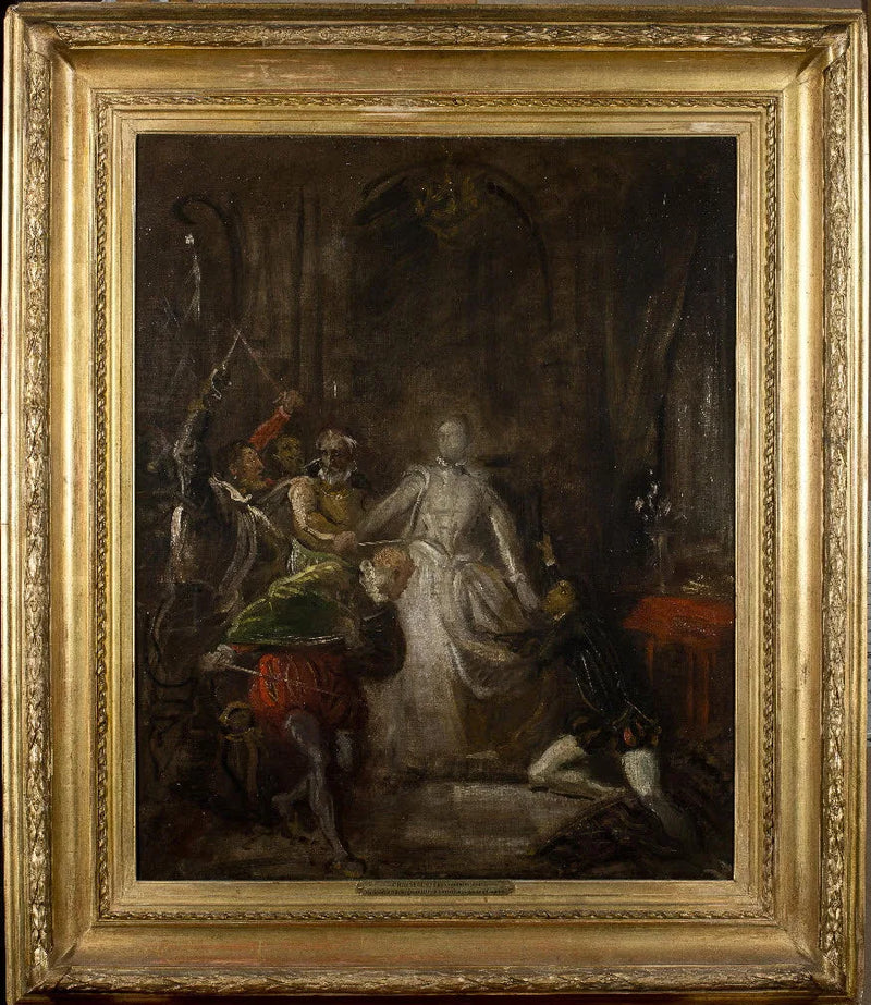 Maria Stuart chroniąca Riccio - Théodore Chassériau