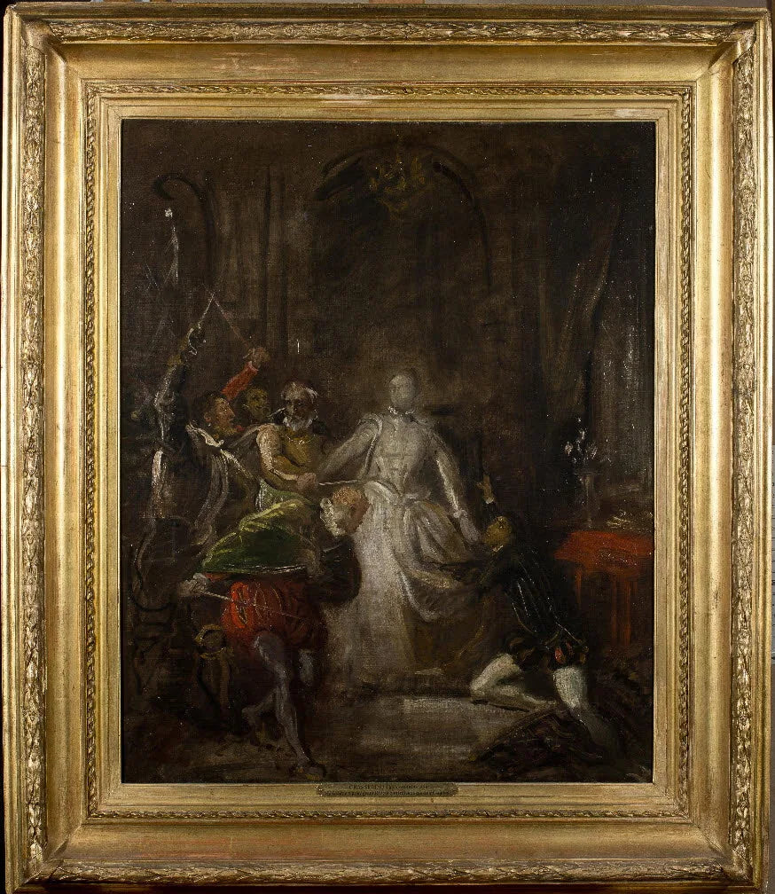 Maria Stuart chroniąca Riccio - Théodore Chassériau