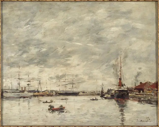 Morze w szarym czasie - Eugène Boudin