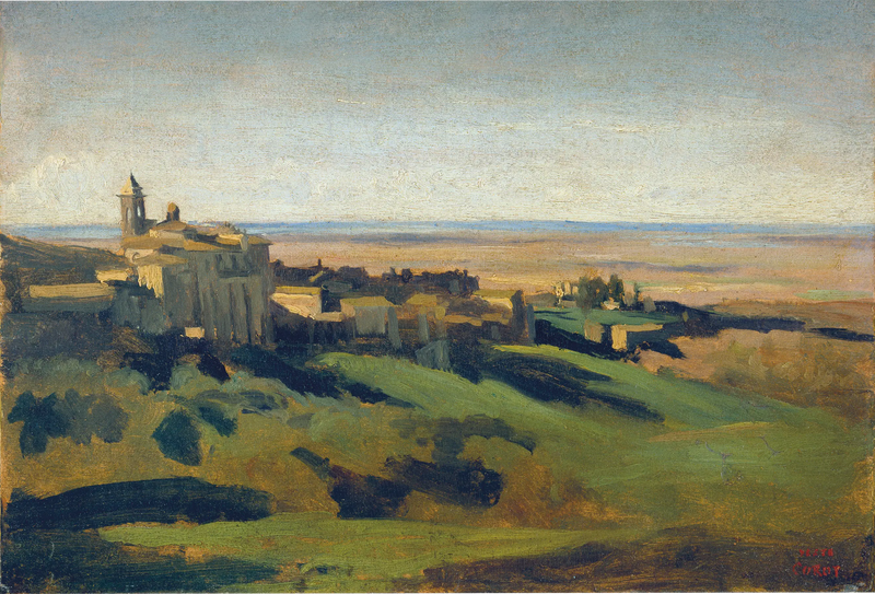 Marino, widok ogólny. Rano - Jean-Baptiste Camille Corot