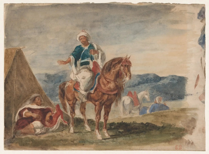 Marokańczyk na koniu - Eugène Delacroix