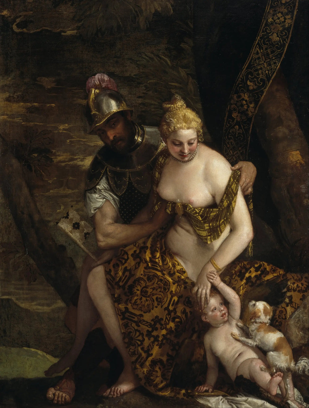 Mars déshabillant Vénus avec Cupidon et un chien - Paul Véronèse - Alpha Reproduction