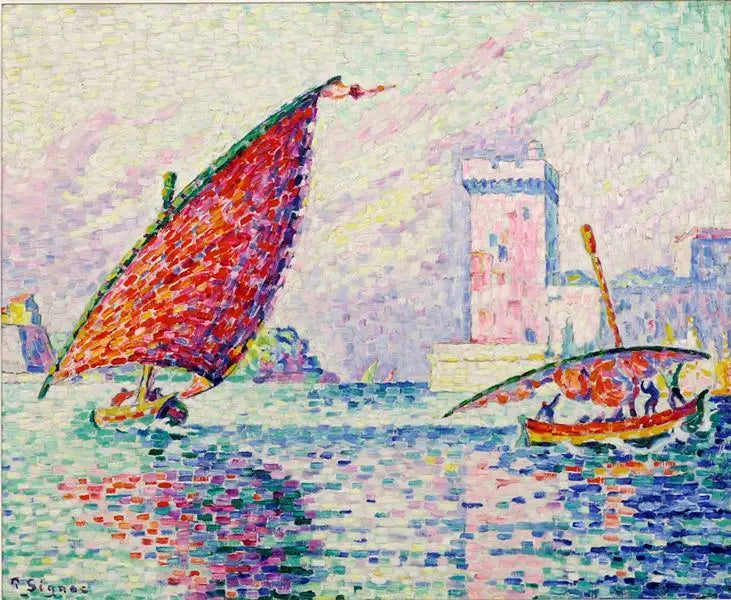 Marsylia, łodzie rybackie lub Fort Saint-Jean - Paul Signac