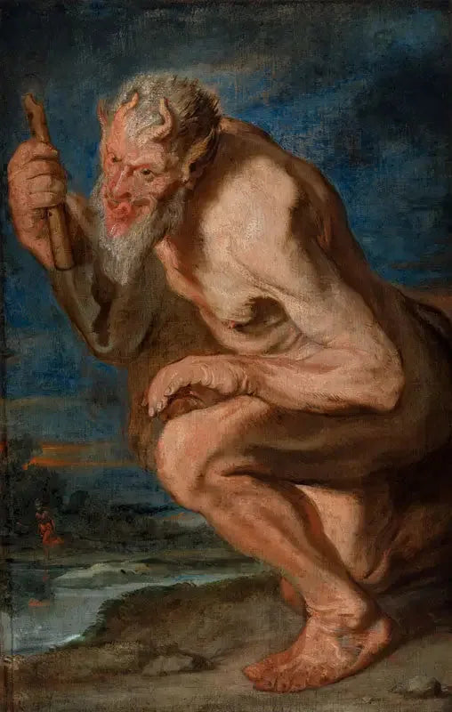 Marsjas klęczący z fletnią - Antoine van Dyck