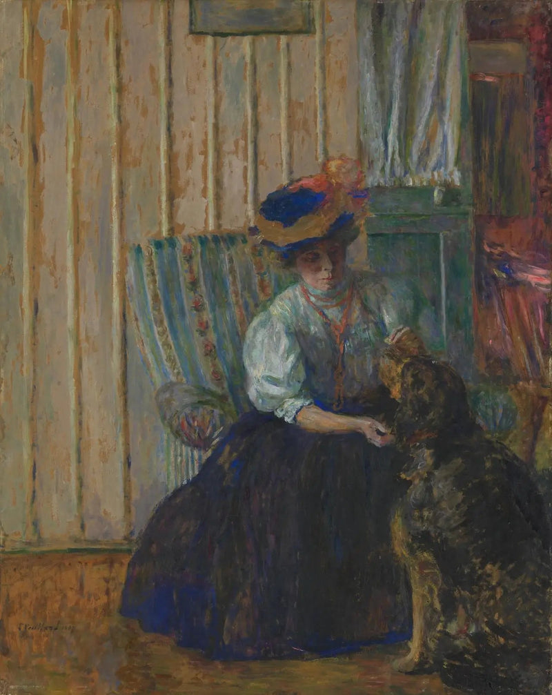 Marthe Bonnard z psem - Édouard Vuillard