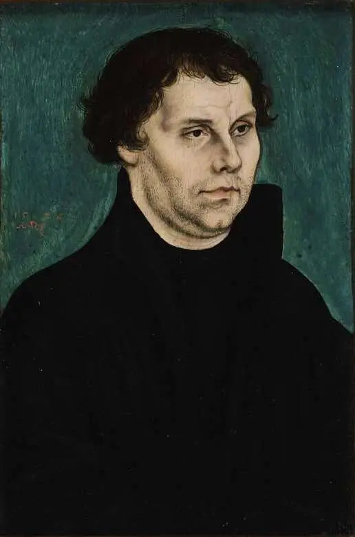 Martin Luther, do połowy ciała, zwrócony w prawo - Lucas Cranach Starszy