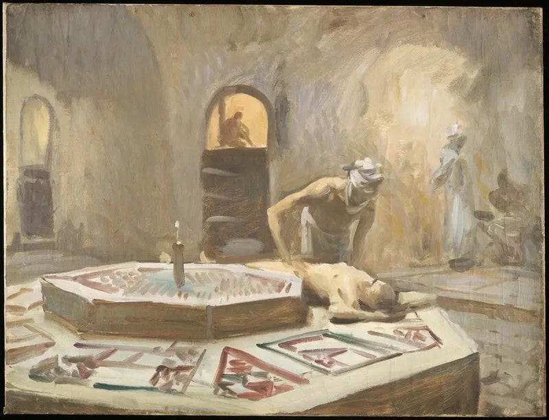 Masaż w publicznej łaźni - John Singer Sargent