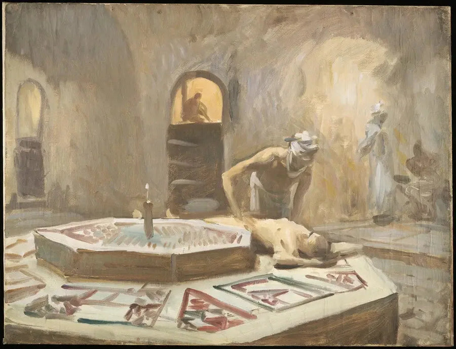 Masaż w publicznej łaźni - John Singer Sargent
