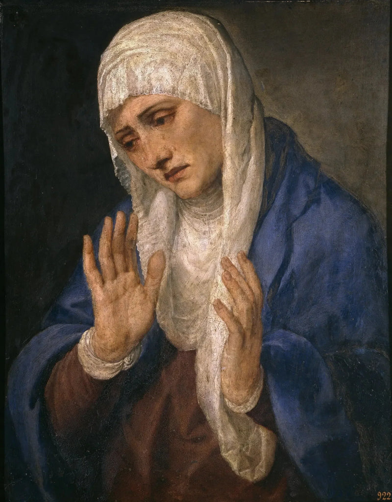 Mater Dolorosa z rozłożonymi rękami - Titian