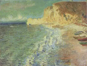 Poranek w Étretat - Claude Monet