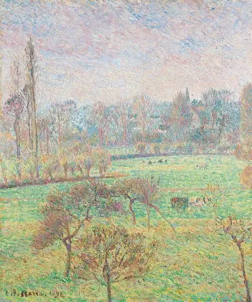 Matin, automne, Éragny - Camille Pissarro image 1 reproduction de peinture à l’huile