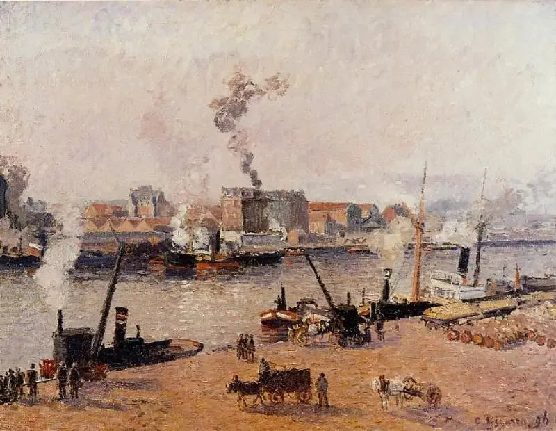 Poranny mglisty, Rouen - Camille Pissarro