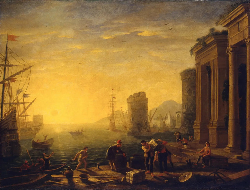 Poranek w porcie - Claude Lorrain