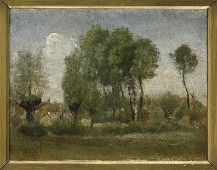 Matin, environs d'Arras - Jean-Baptiste Camille Corot image 1 reproduction artisanale de tableau