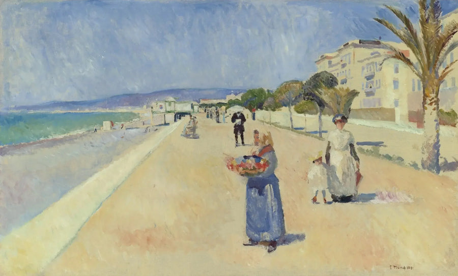 Poranek na Promenadzie Anglików - Edvard Munch