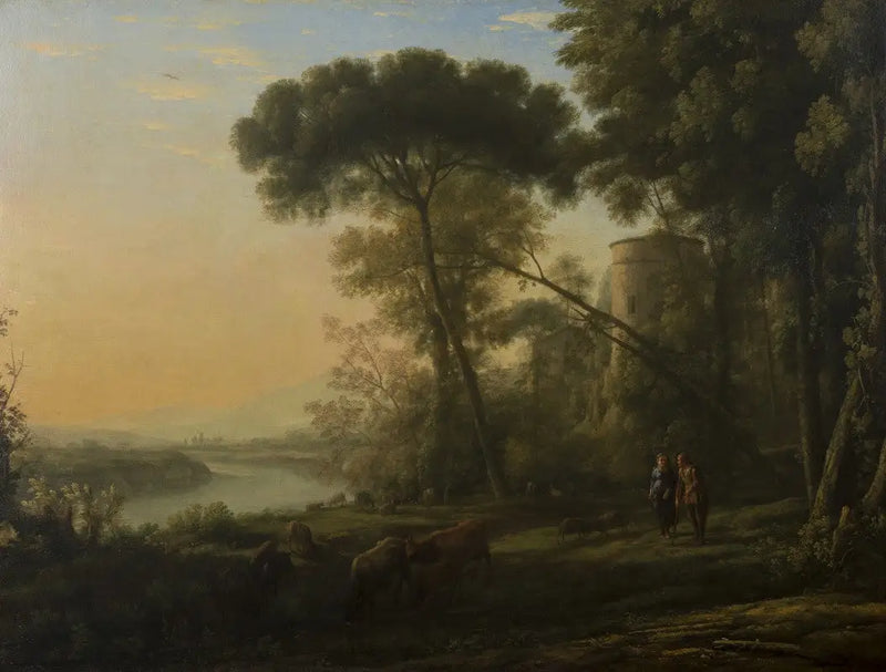 Poranek: Krajobraz z lasem - Claude Lorrain