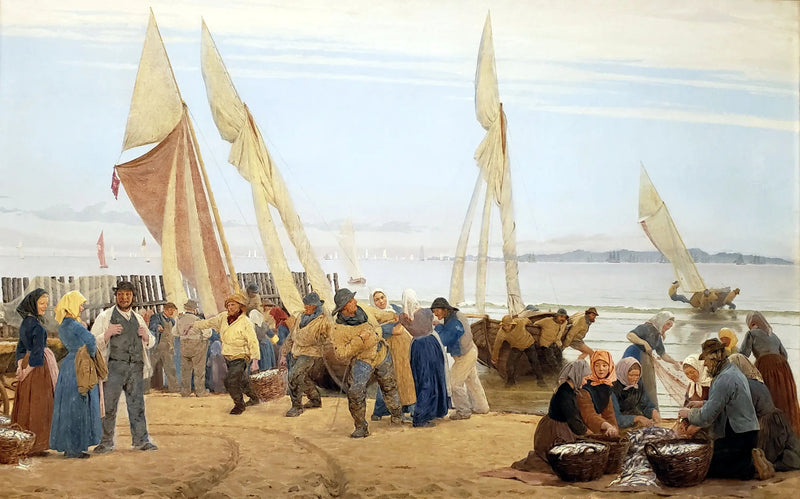 Poranna w Hornbæk. Rybacy wracają - Peder Severin Krøyer