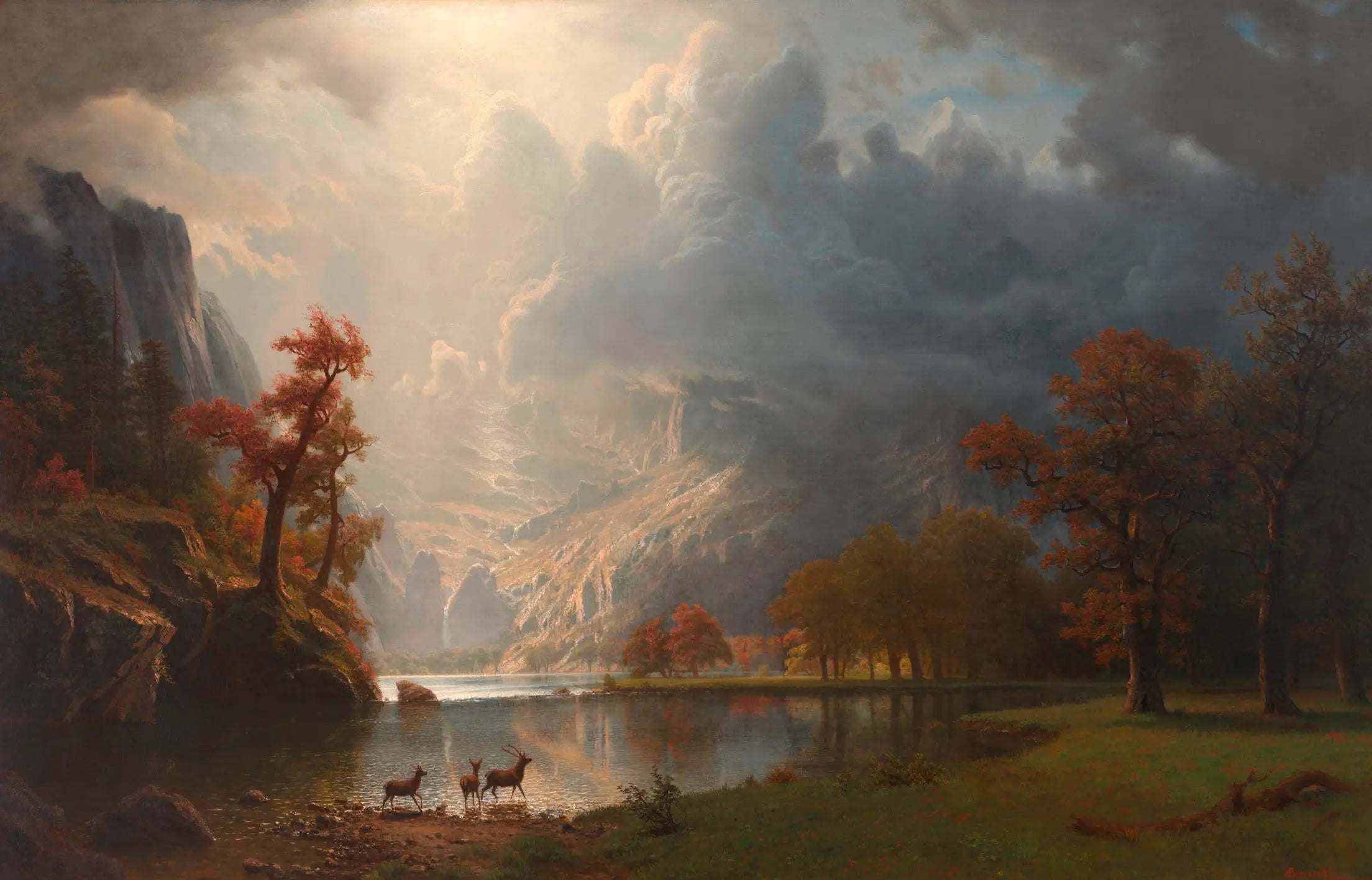 Matinée dans la Sierra Nevada - Albert Bierstadt - Alpha Reproduction