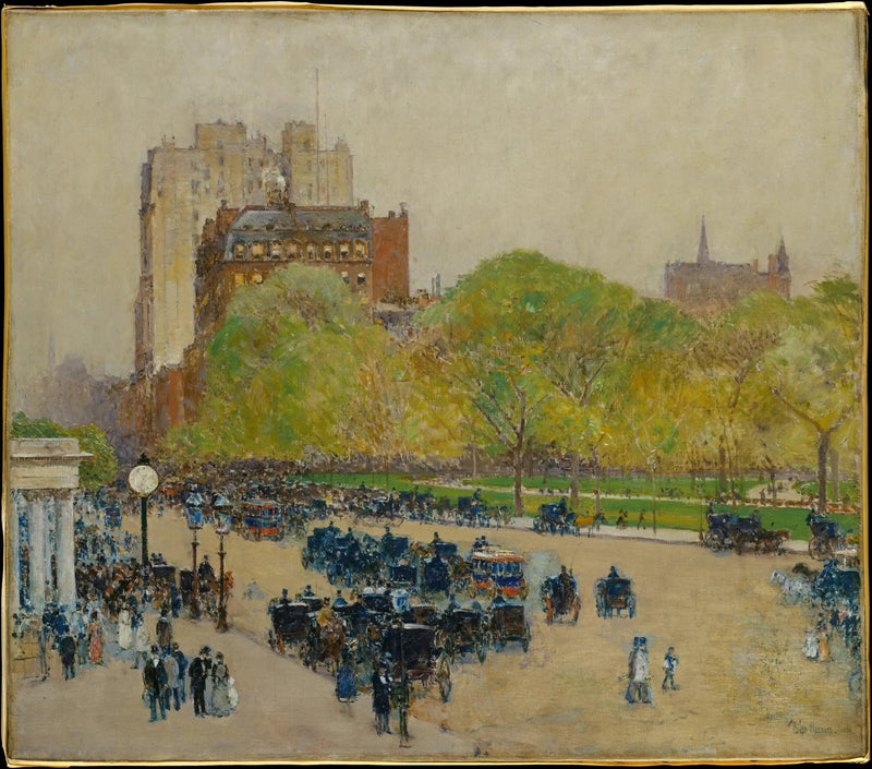 Wiosenny poranek w sercu miasta - Childe Hassam